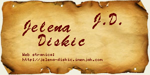 Jelena Diskić vizit kartica
